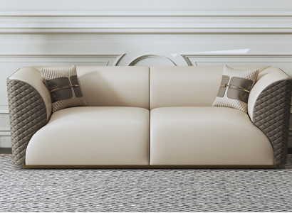Sofa Three-seater Couch Classic New Upholstery 3-Seater Decorative Leather Couches